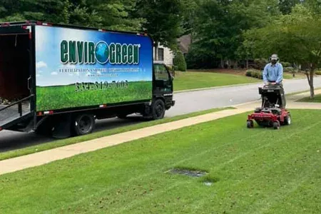 aerating lawn